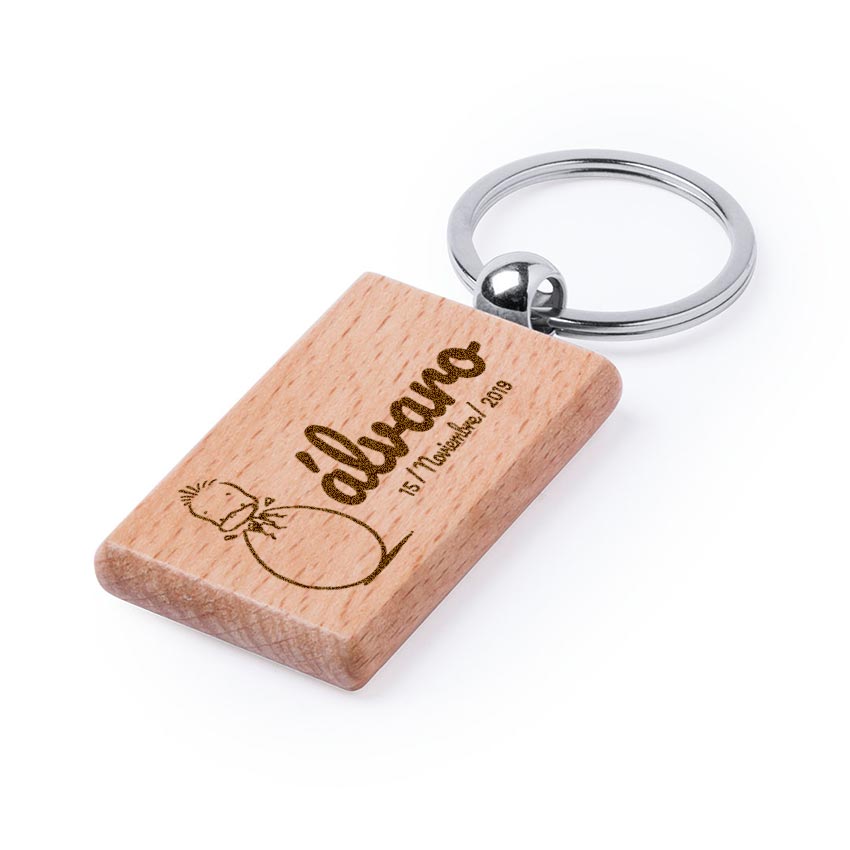 Llavero Personalizable en Madera